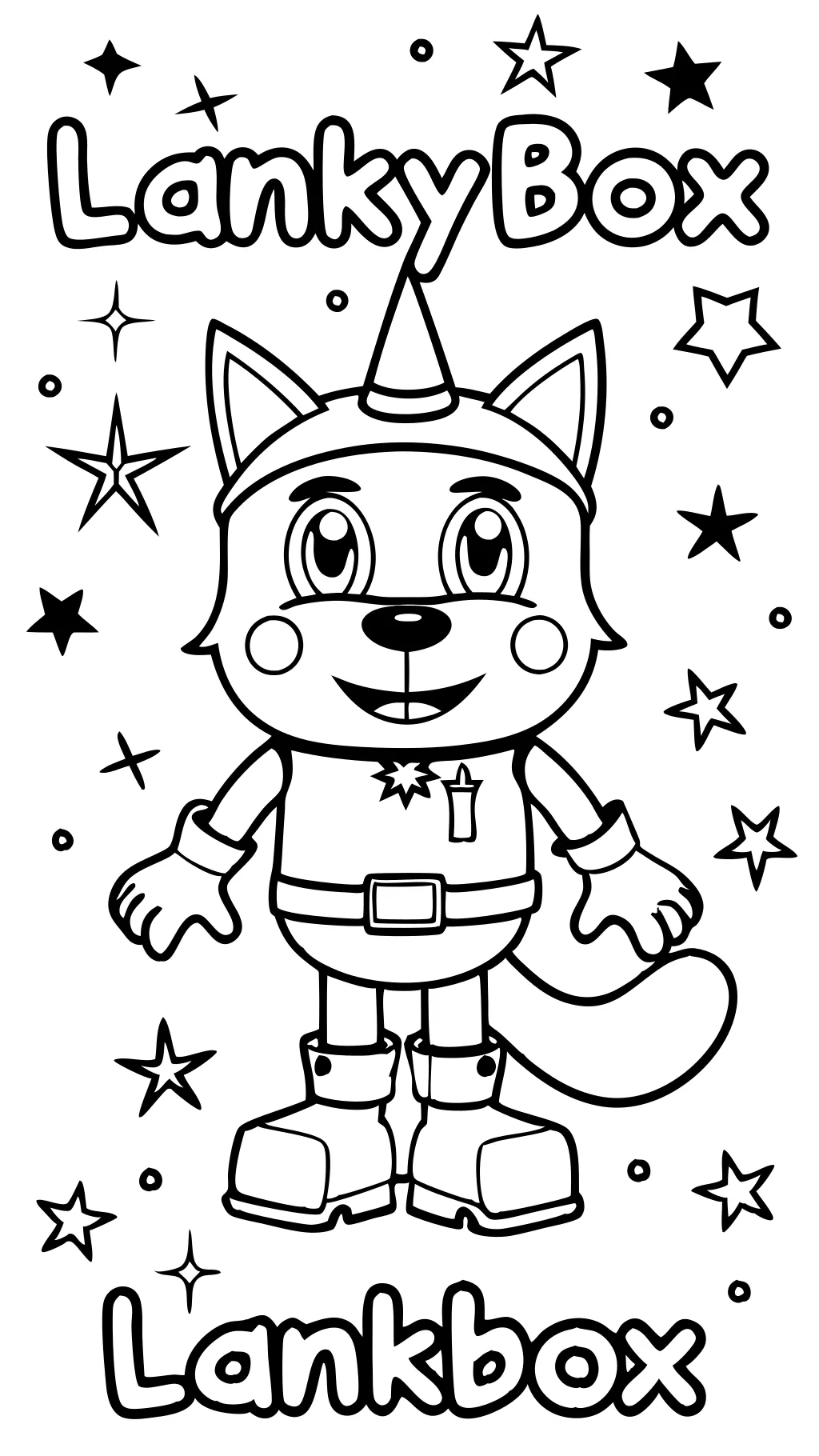 printable lankybox coloring pages